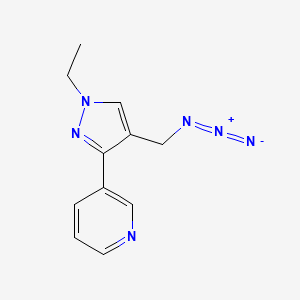 molecular formula C11H12N6 B1490981 3-(4-(叠氮甲基)-1-乙基-1H-吡唑-3-基)吡啶 CAS No. 2097986-01-9