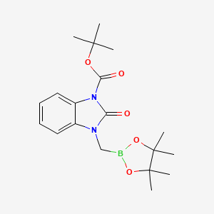 tert-Butyl 2-oxo-3-((4,4,5,5-tetramethyl-1,3,2-dioxaborolan-2-yl)methyl)-2,3-dihydro-1H-benzo[d]imidazole-1-carboxylate