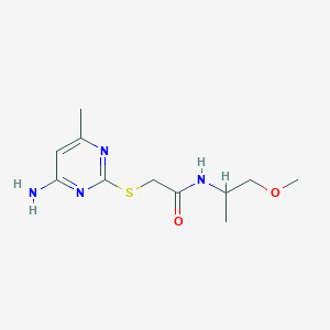 2-((4-Amino-6-methylpyrimidin-2-yl)thio)-N-(1-methoxypropan-2-yl)acetamide