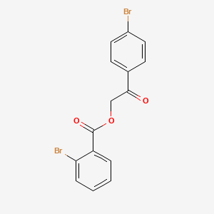 molecular formula C15H10Br2O3 B14909856 2-(4-Bromophenyl)-2-oxoethyl 2-bromobenzoate 