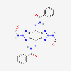 N-[[2,6-diacetamido-8-(benzoylhydrazinylidene)triazolo[4,5-f]benzotriazol-4-ylidene]amino]benzamide