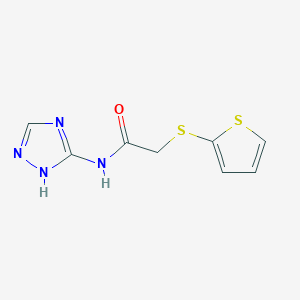 molecular formula C8H8N4OS2 B14909869 2-(Thiophen-2-ylthio)-N-(4h-1,2,4-triazol-3-yl)acetamide 