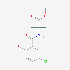 molecular formula C12H13ClFNO3 B14909879 Methyl 2-(5-chloro-2-fluorobenzamido)-2-methylpropanoate 