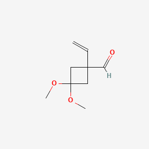 3,3-Dimethoxy-1-vinylcyclobutane-1-carbaldehyde