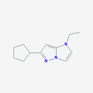 molecular formula C12H17N3 B1490989 6-环戊基-1-乙基-1H-咪唑并[1,2-b]吡唑 CAS No. 2098010-48-9