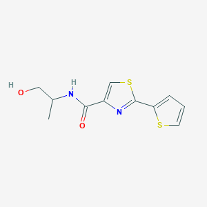 molecular formula C11H12N2O2S2 B14909899 n-(1-Hydroxypropan-2-yl)-2-(thiophen-2-yl)thiazole-4-carboxamide 