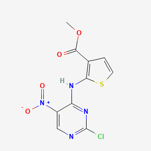 Methyl 2-((2-chloro-5-nitropyrimidin-4-yl)amino)thiophene-3-carboxylate