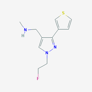 molecular formula C11H14FN3S B1490994 1-(1-(2-fluoroethyl)-3-(thiophen-3-yl)-1H-pyrazol-4-yl)-N-methylmethanamine CAS No. 2097973-20-9