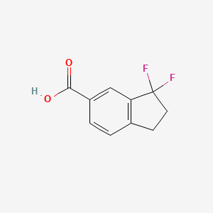 molecular formula C10H8F2O2 B14909949 3,3-Difluoro-2,3-dihydro-1H-indene-5-carboxylic acid 