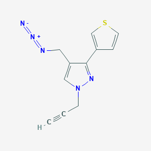molecular formula C11H9N5S B1490995 4-(azidomethyl)-1-(prop-2-yn-1-yl)-3-(thiophen-3-yl)-1H-pyrazole CAS No. 2098078-11-4