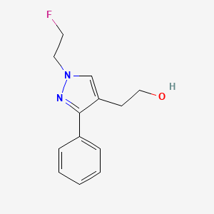 2-(1-(2-fluoroethyl)-3-phenyl-1H-pyrazol-4-yl)ethan-1-ol