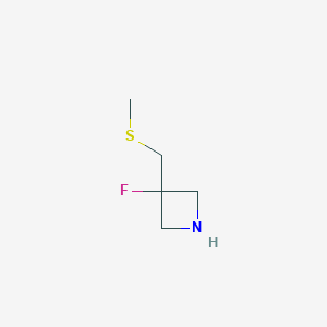 3-Fluoro-3-(methylsulfanylmethyl)azetidine