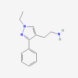 2-(1-ethyl-3-phenyl-1H-pyrazol-4-yl)ethan-1-amine