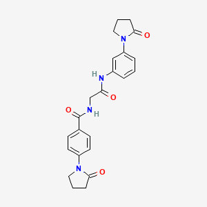 N-(2-Oxo-2-((3-(2-oxopyrrolidin-1-yl)phenyl)amino)ethyl)-4-(2-oxopyrrolidin-1-yl)benzamide