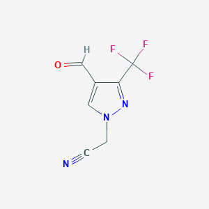 2-(4-formyl-3-(trifluoromethyl)-1H-pyrazol-1-yl)acetonitrile