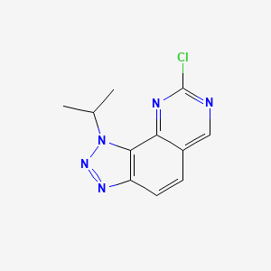 molecular formula C11H10ClN5 B14910010 8-Chloro-1-isopropyl-1H-[1,2,3]triazolo[4,5-h]quinazoline 