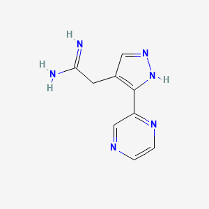 2-(3-(pyrazin-2-yl)-1H-pyrazol-4-yl)acetimidamide