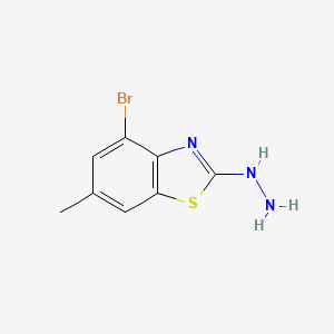 molecular formula C8H8BrN3S B14910038 4-Bromo-2-hydrazinyl-6-methylbenzothiazole CAS No. 1188226-87-0