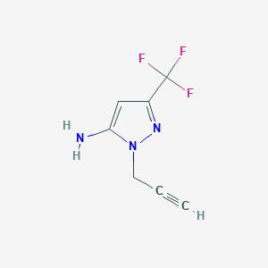 molecular formula C7H6F3N3 B1491004 1-(prop-2-yn-1-yl)-3-(trifluoromethyl)-1H-pyrazol-5-amine CAS No. 2092628-56-1