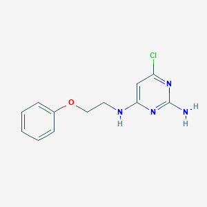 molecular formula C12H13ClN4O B14910046 6-chloro-N4-(2-phenoxyethyl)pyrimidine-2,4-diamine 