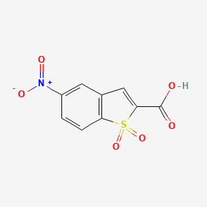 5-nitro-1,1-dioxo-1-benzothiophene-2-carboxylic acid