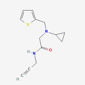 2-(Cyclopropyl(thiophen-2-ylmethyl)amino)-N-(prop-2-yn-1-yl)acetamide