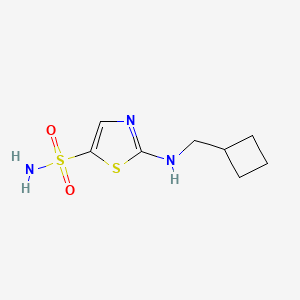 molecular formula C8H13N3O2S2 B14910101 2-((Cyclobutylmethyl)amino)thiazole-5-sulfonamide 