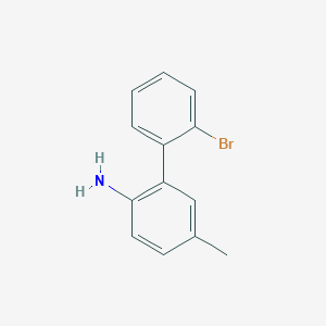 molecular formula C13H12BrN B14910111 2'-Bromo-5-methyl-[1,1'-biphenyl]-2-amine 