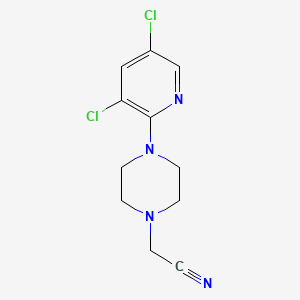 molecular formula C11H12Cl2N4 B14910122 2-(4-(3,5-Dichloropyridin-2-yl)piperazin-1-yl)acetonitrile 