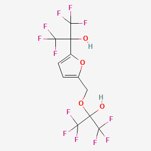 1,1,1,3,3,3-Hexafluoro-2-{[5-(1,1,1,3,3,3-hexafluoro-2-hydroxypropan-2-yl)furan-2-yl]methoxy}propan-2-ol