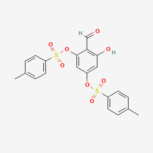 molecular formula C21H18O8S2 B14910140 4-Formyl-5-hydroxy-1,3-phenylene bis(4-methylbenzenesulfonate) 