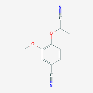 molecular formula C11H10N2O2 B14910162 4-(1-Cyanoethoxy)-3-methoxybenzonitrile 