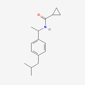 molecular formula C16H23NO B14910163 N-{1-[4-(2-methylpropyl)phenyl]ethyl}cyclopropanecarboxamide 