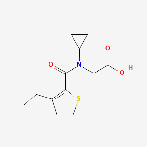 molecular formula C12H15NO3S B14910192 n-Cyclopropyl-n-(3-ethylthiophene-2-carbonyl)glycine 