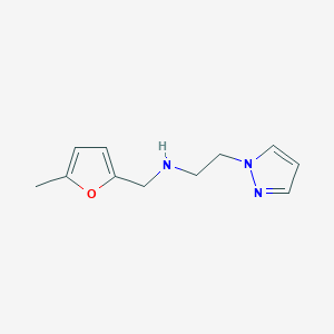 molecular formula C11H15N3O B14910208 n-((5-Methylfuran-2-yl)methyl)-2-(1h-pyrazol-1-yl)ethan-1-amine 