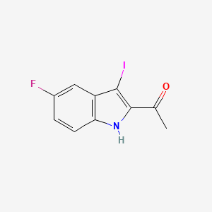 molecular formula C10H7FINO B14910221 1-(5-Fluoro-3-iodo-1H-indol-2-yl)ethanone 