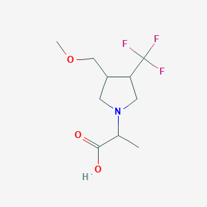 2-(3-(Methoxymethyl)-4-(trifluoromethyl)pyrrolidin-1-yl)propanoic acid