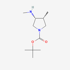 Rel-tert-butyl (3R,4R)-3-methyl-4-(methylamino)pyrrolidine-1-carboxylate