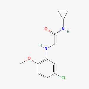 molecular formula C12H15ClN2O2 B14910242 2-((5-Chloro-2-methoxyphenyl)amino)-N-cyclopropylacetamide 