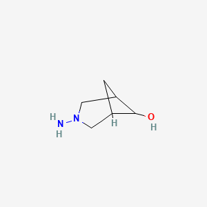molecular formula C6H12N2O B1491026 3-Amino-3-azabicyclo[3.1.1]heptan-6-ol CAS No. 2097993-94-5