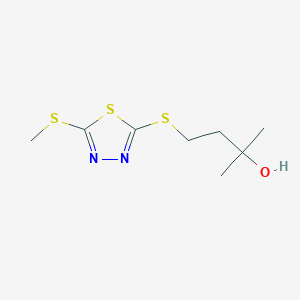 2-Methyl-4-((5-(methylthio)-1,3,4-thiadiazol-2-yl)thio)butan-2-ol