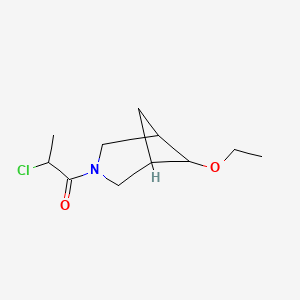 molecular formula C11H18ClNO2 B1491028 2-Chloro-1-(6-ethoxy-3-azabicyclo[3.1.1]heptan-3-yl)propan-1-one CAS No. 2097997-73-2