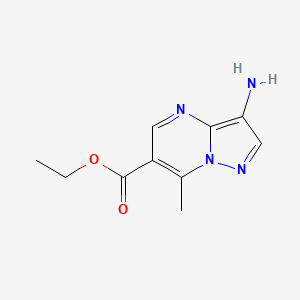 molecular formula C10H12N4O2 B14910288 Ethyl 3-amino-7-methylpyrazolo[1,5-a]pyrimidine-6-carboxylate 