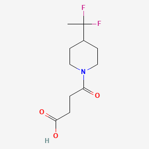 molecular formula C11H17F2NO3 B1491032 4-(4-(1,1-Difluoroethyl)piperidin-1-yl)-4-oxobutanoic acid CAS No. 2098067-72-0
