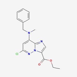 molecular formula C17H17ClN4O2 B14910325 Ethyl 8-(benzyl(methyl)amino)-6-chloroimidazo[1,2-b]pyridazine-3-carboxylate 