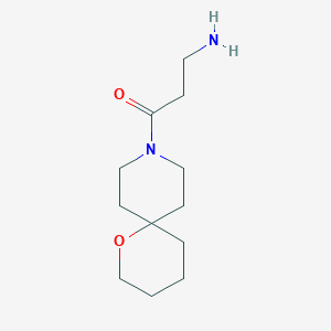 molecular formula C12H22N2O2 B1491033 3-氨基-1-(1-氧杂-9-氮杂螺[5.5]十一烷-9-基)丙-1-酮 CAS No. 2090908-60-2