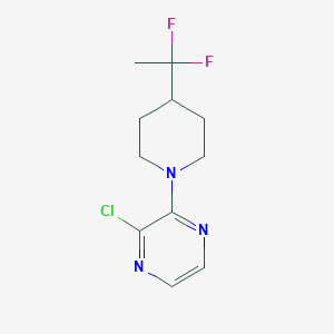 2-Chloro-3-(4-(1,1-difluoroethyl)piperidin-1-yl)pyrazine