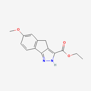 molecular formula C14H14N2O3 B14910375 Ethyl 6-methoxy-2,4-dihydroindeno[1,2-c]pyrazole-3-carboxylate 