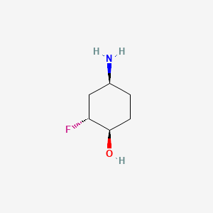 molecular formula C6H12FNO B14910399 (1R,2R,4S)-4-Amino-2-fluorocyclohexan-1-ol 