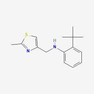 molecular formula C15H20N2S B14910411 2-(Tert-butyl)-N-((2-methylthiazol-4-yl)methyl)aniline 